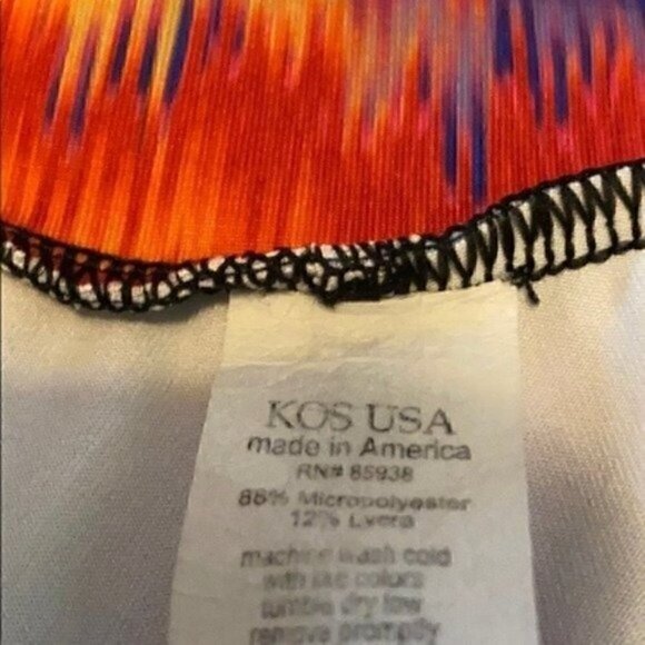 KOS USA: Womens Multi-Colored Zig Zag Skinny Leggings M - Picture 2 of 8